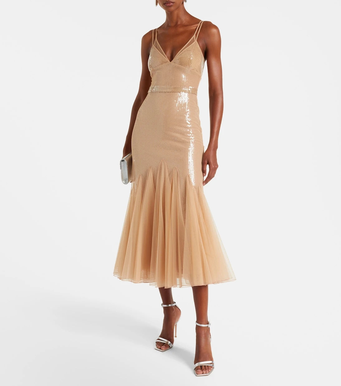 David Koma - Sequined tulle gown