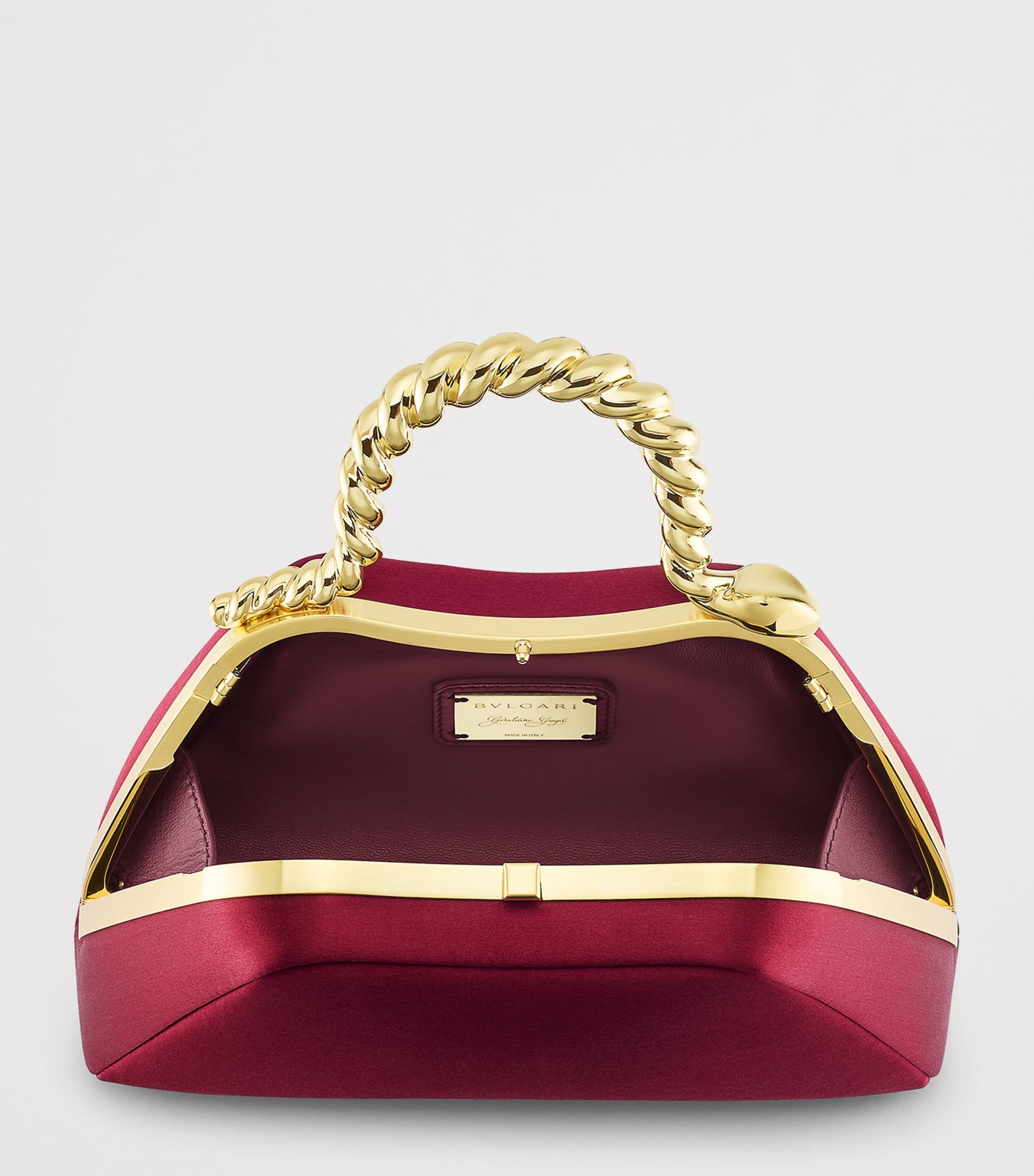 Bvlgari x Geraldine Guyot Mini Satin Serpentine Top-Handle Bag