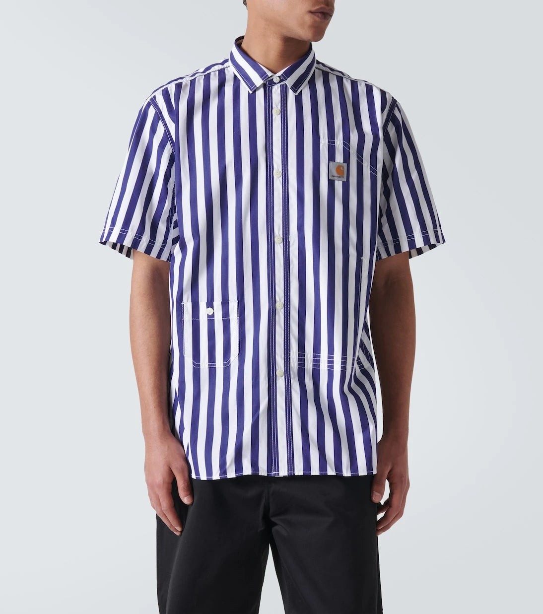 Junya Watanabe - x Carhartt striped cotton Bowling shirt
