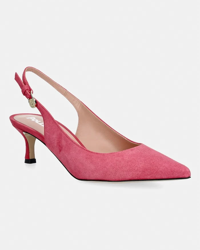 Pollini обувки с ток от велур