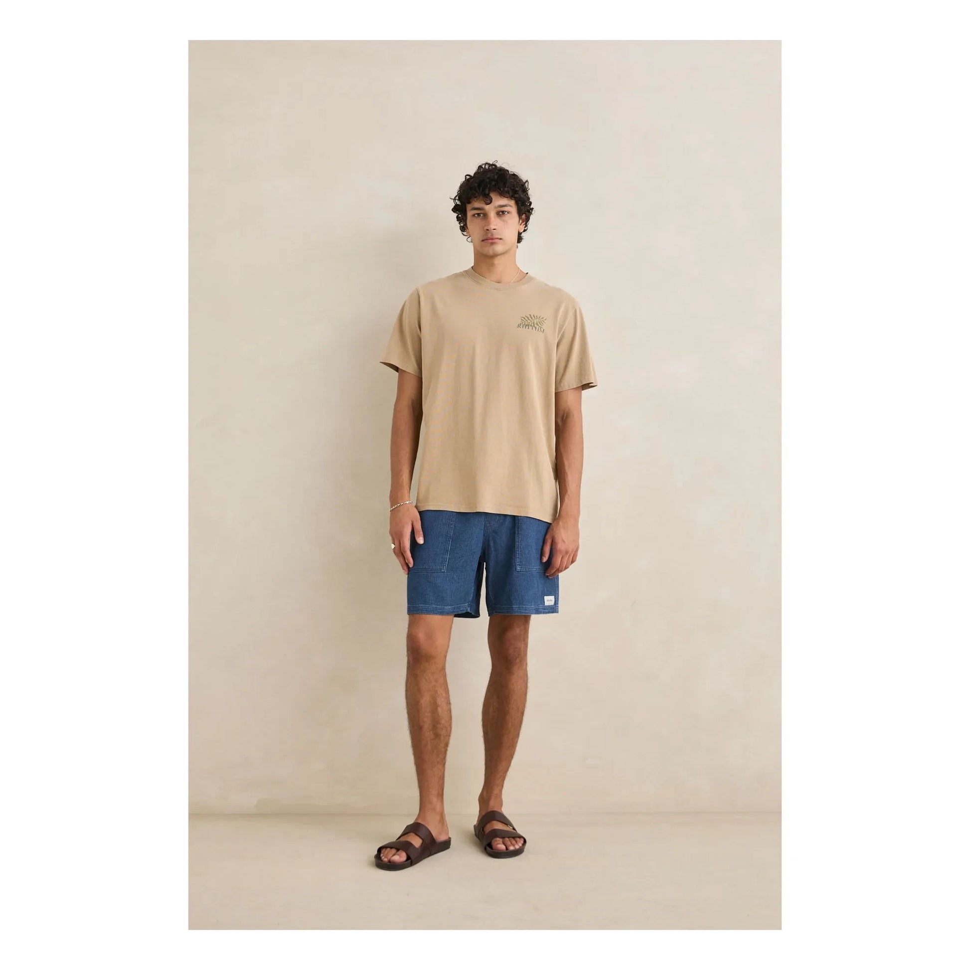 Rhythm - Botanical Vintage T-shirt | Dark Beige