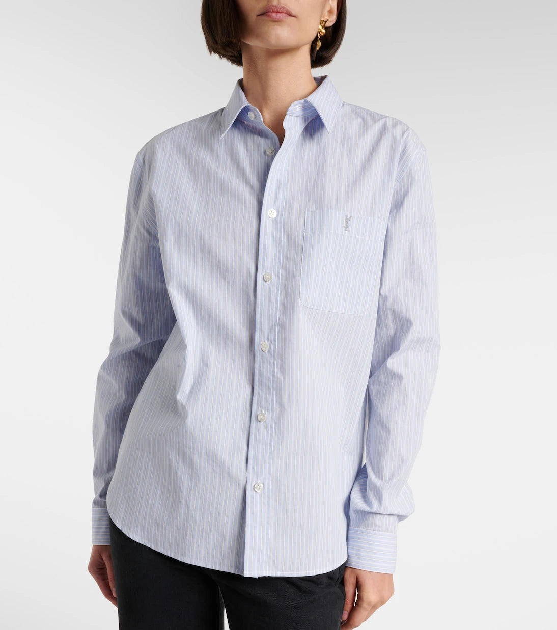 Saint Laurent - Striped cotton poplin shirt