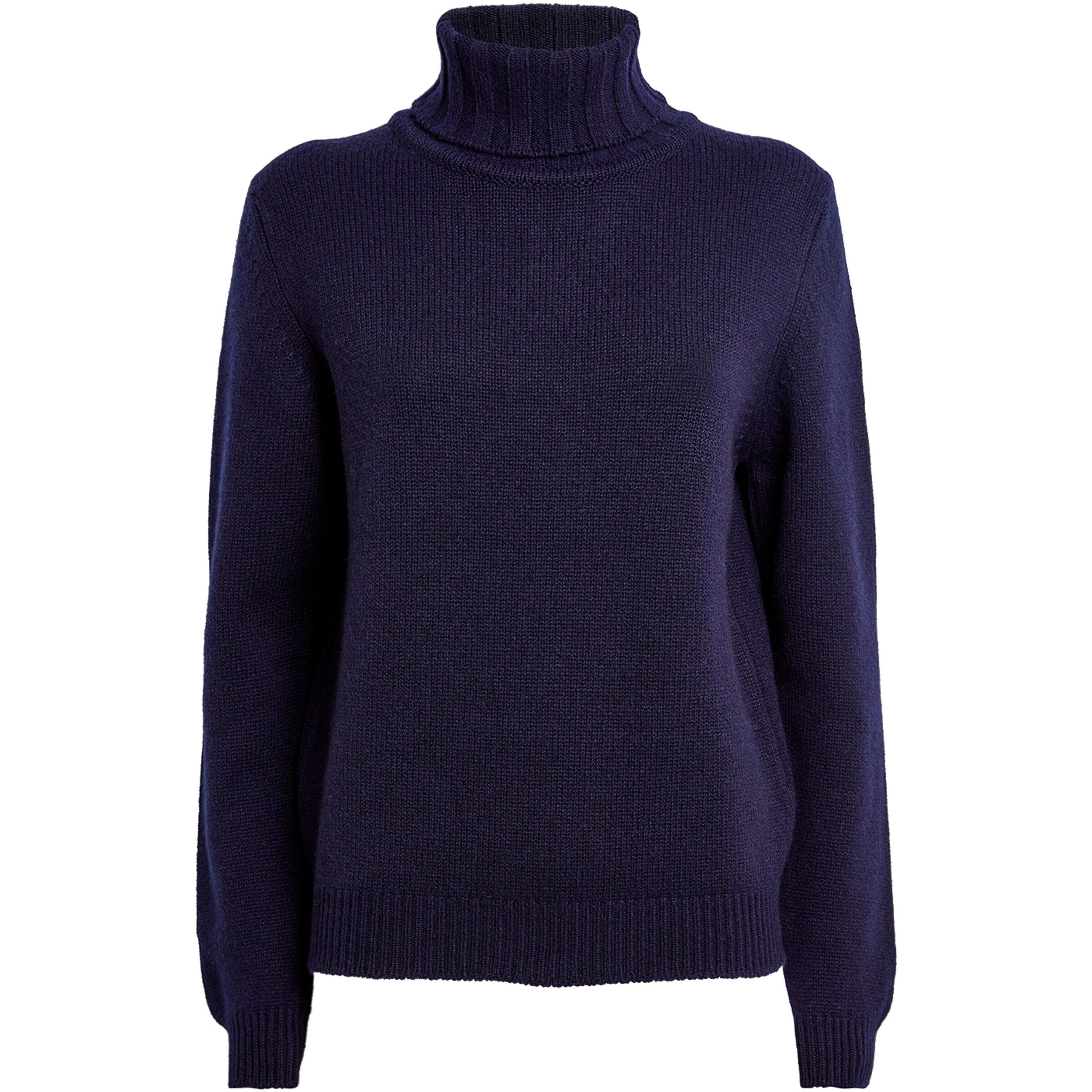 Navy Cashmere Rollneck Sweater