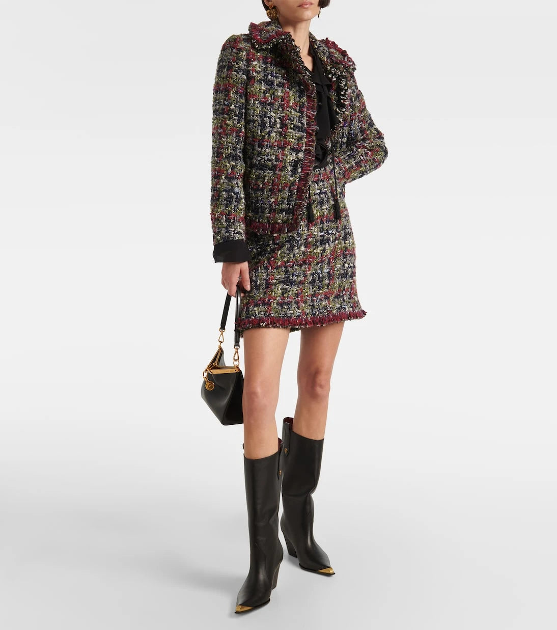 Etro - Wool-blend tweed miniskirt