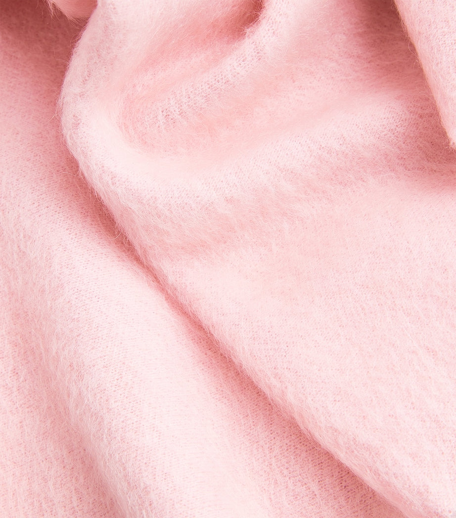 Fabiana Filippi Pink Wool-Mohair-Blend Midi Skirt