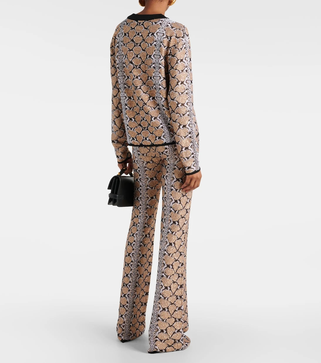 Balmain - Yılan desenli jakarlı kazak