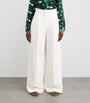 White Compact Cady Wide-Leg Trousers
