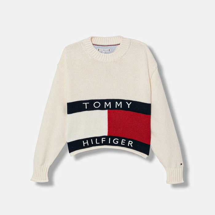 Детски памучен пуловер Tommy Hilfiger