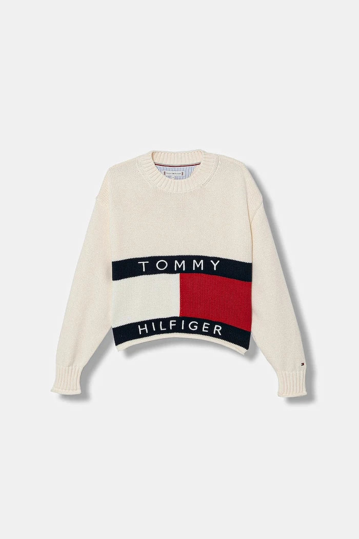 Детски памучен пуловер Tommy Hilfiger