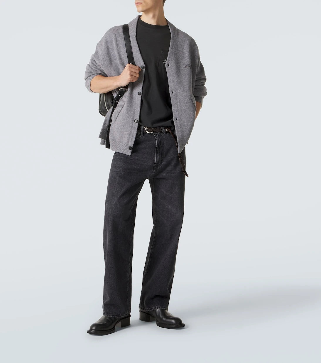 Acne Studios - تي شيرت من القطن والقنب