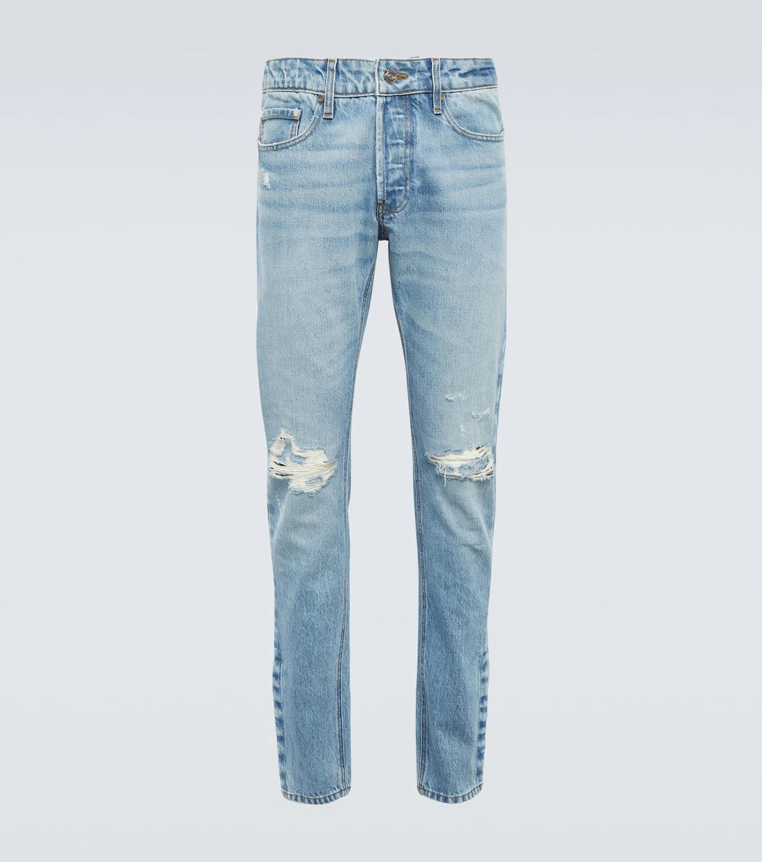 Due Diligence - Slim-fit distressed jeans