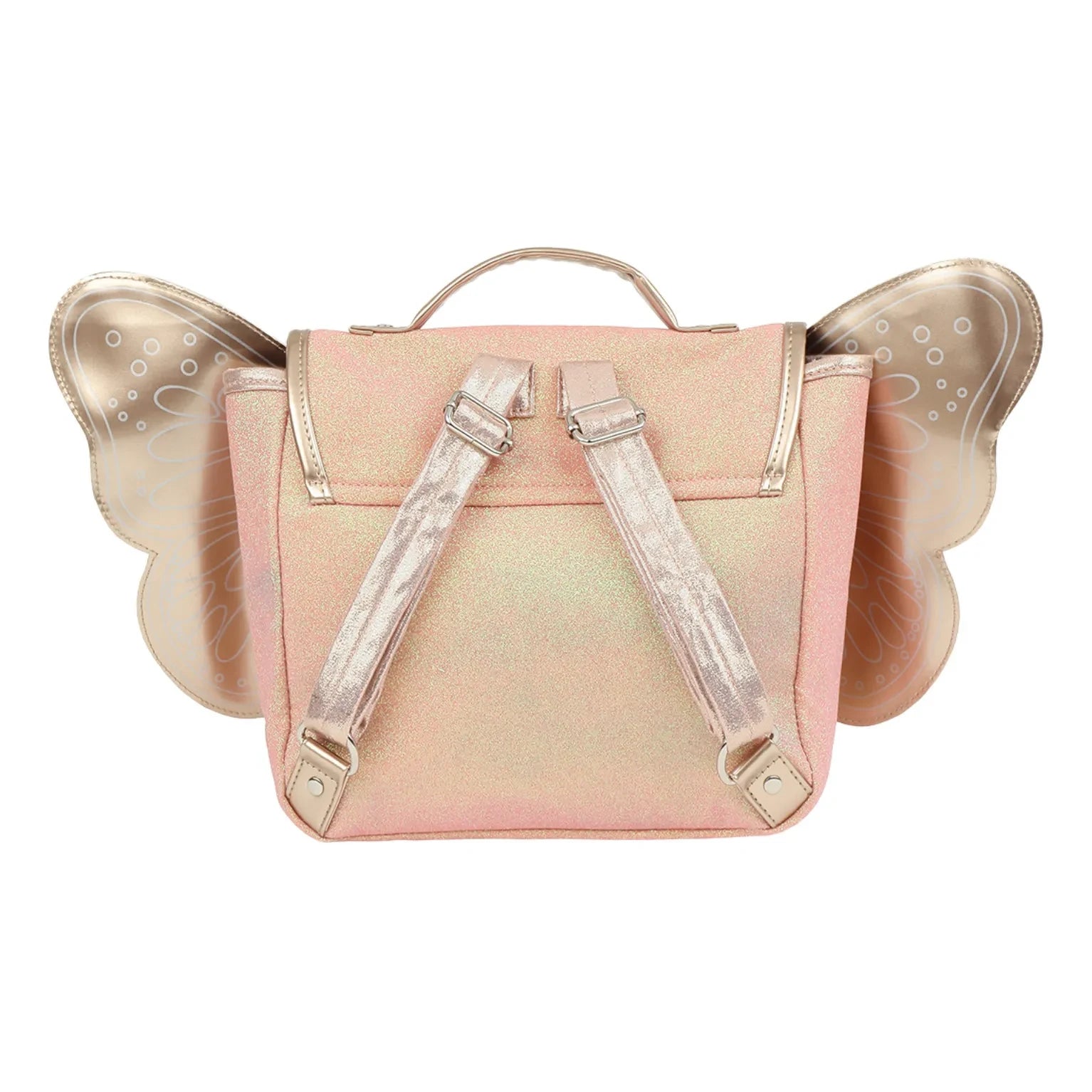 Caramel & Cie - Iridescent Butterfly satchel | Coral