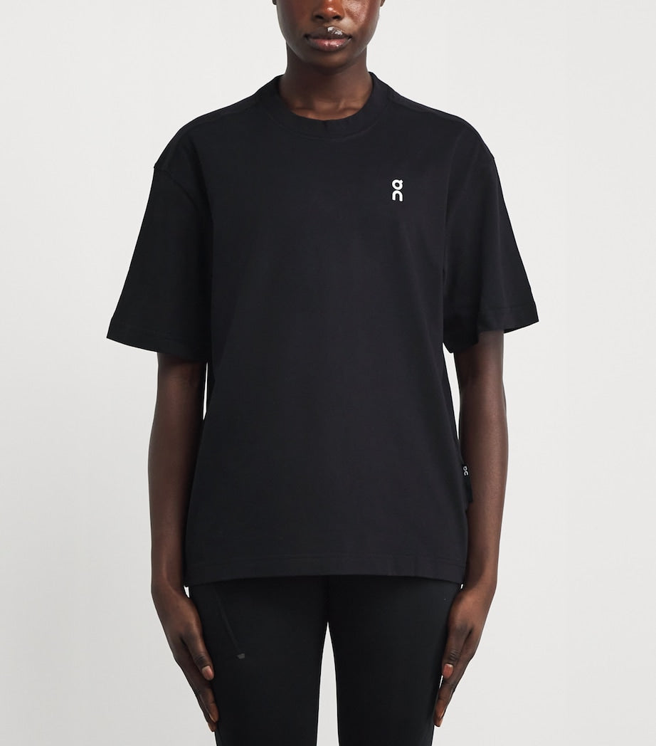 Black Organic Cotton Club Logo T-Shirt