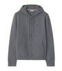 Burberry Grey Cashmere-Blend Zip-Up Slim Hoodie
