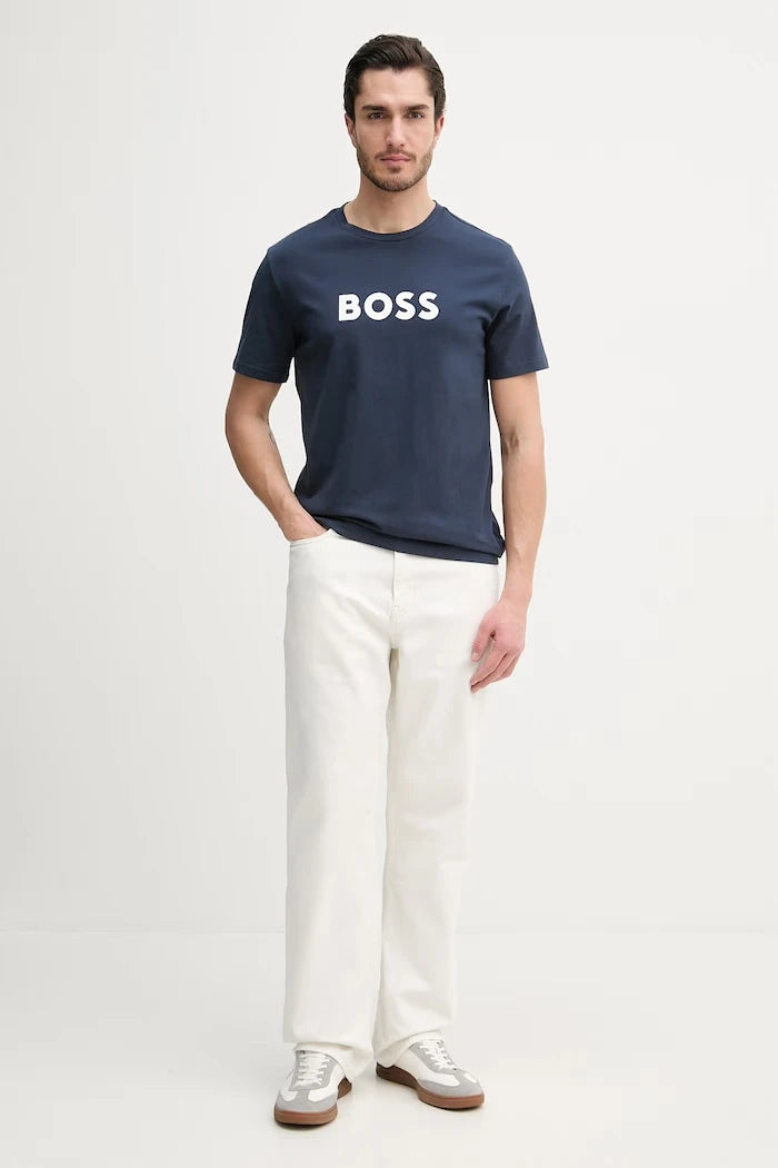 BOSS erkek pamuklu T-Shirt RN