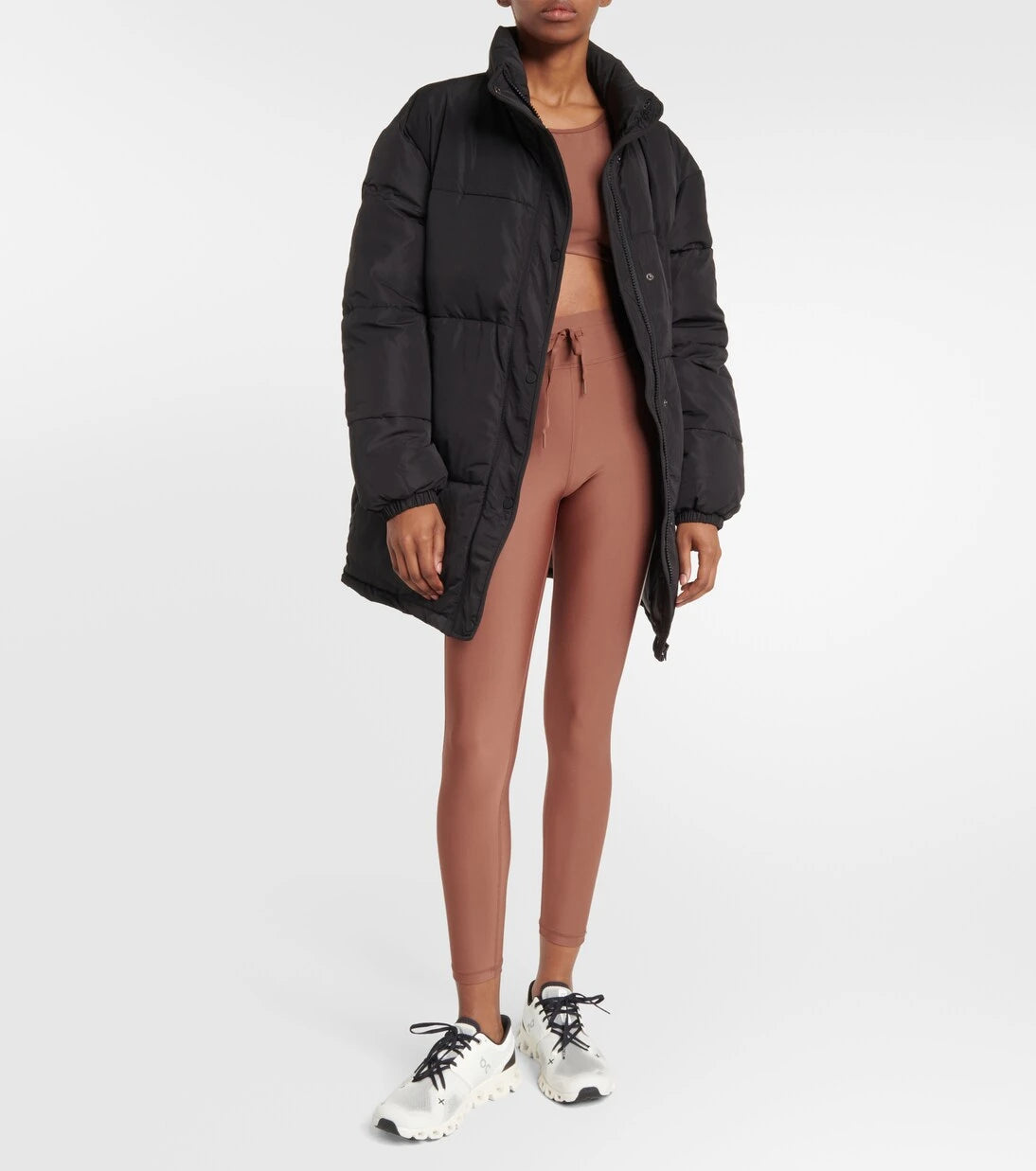 The Upside - Rocky belted puffer jacket