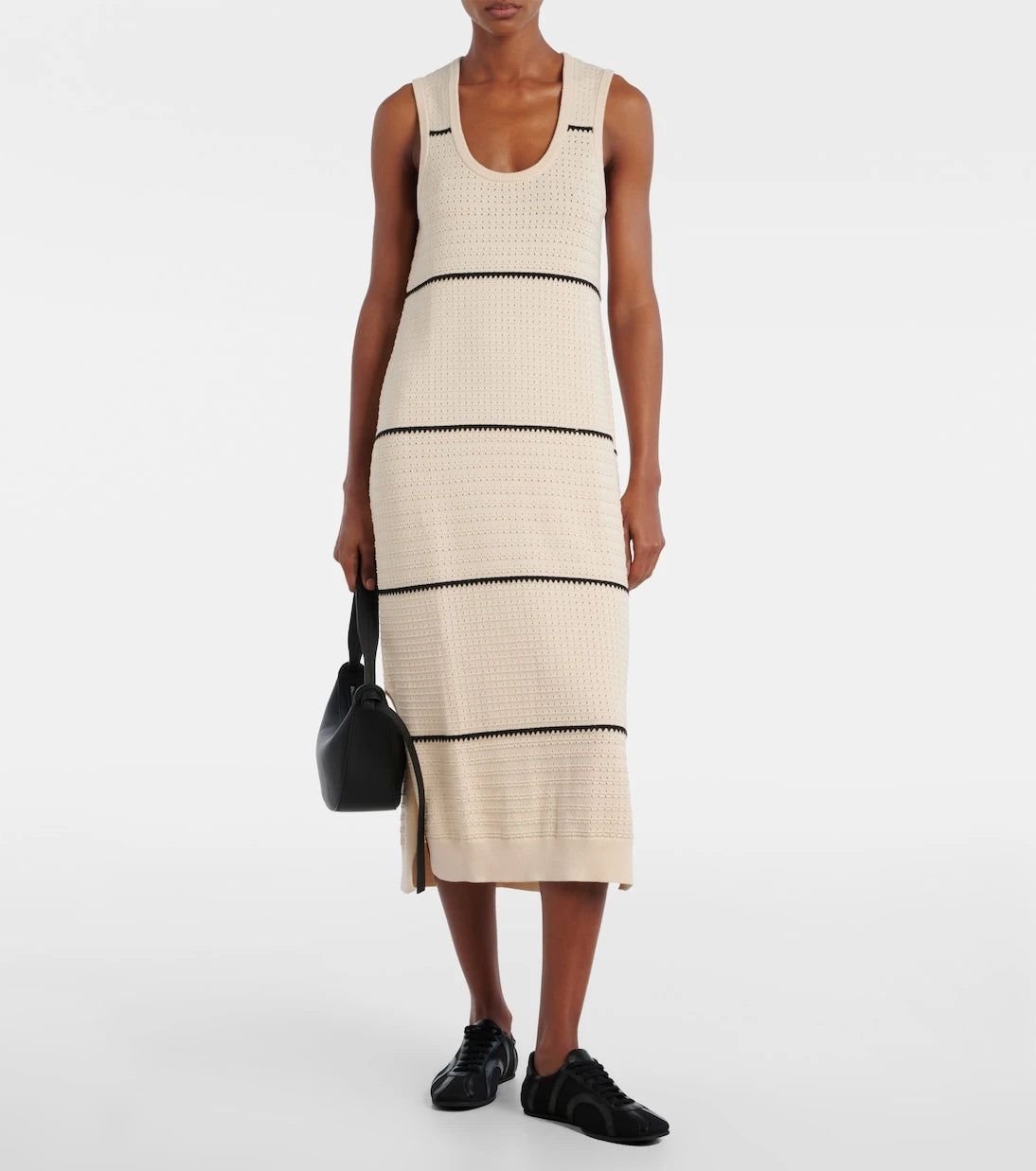 Varley - Scott striped cotton midi dress
