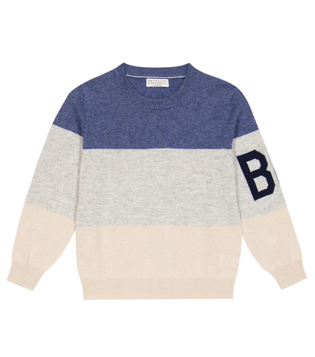 Brunello Cucinelli Kids - سترة كشمير مخططة