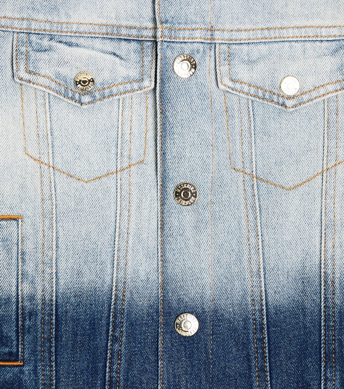 Moschino Kids - Embroidered ombré denim jacket