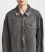 Distressed Trucker Jacket 000 BLACK