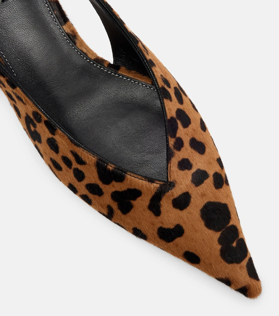 Toteme - Leopard-print calf hair slingback pumps