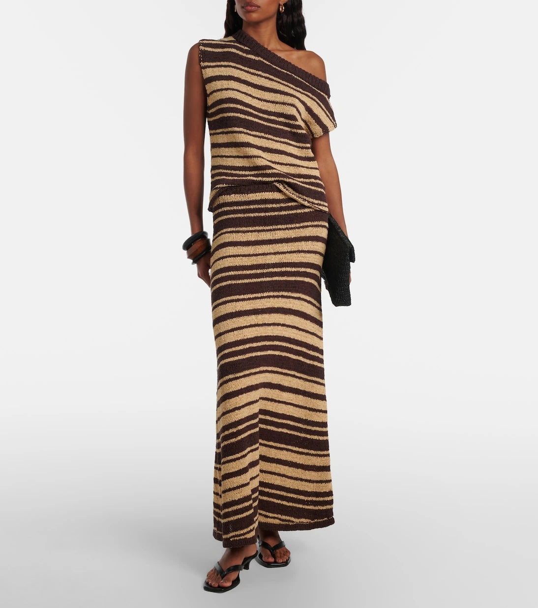 Faithfull - Micah striped cotton-blend maxi skirt