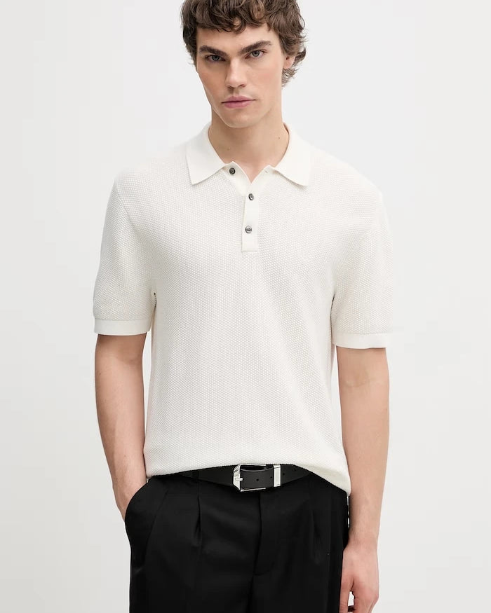 Calvin Klein тениска тип пулове с яка мъжка от памук