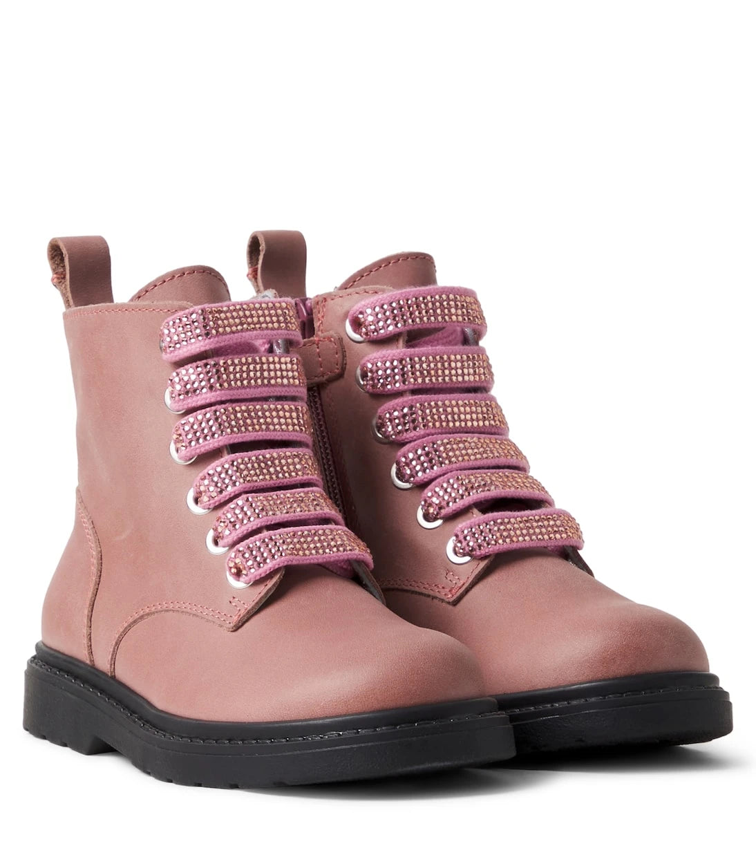 Monnalisa - Embellished leather boots