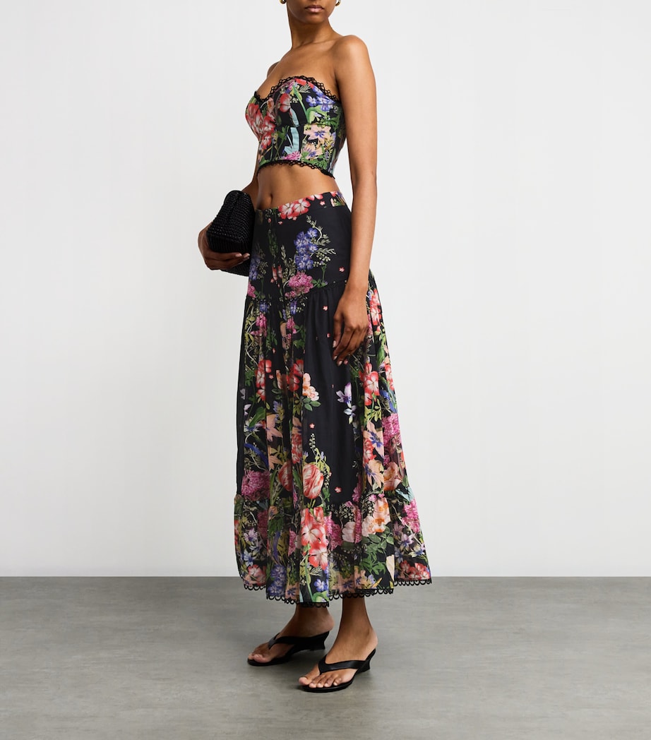 Charo Ruiz Ibiza Multi Floral Bio Bustier Top