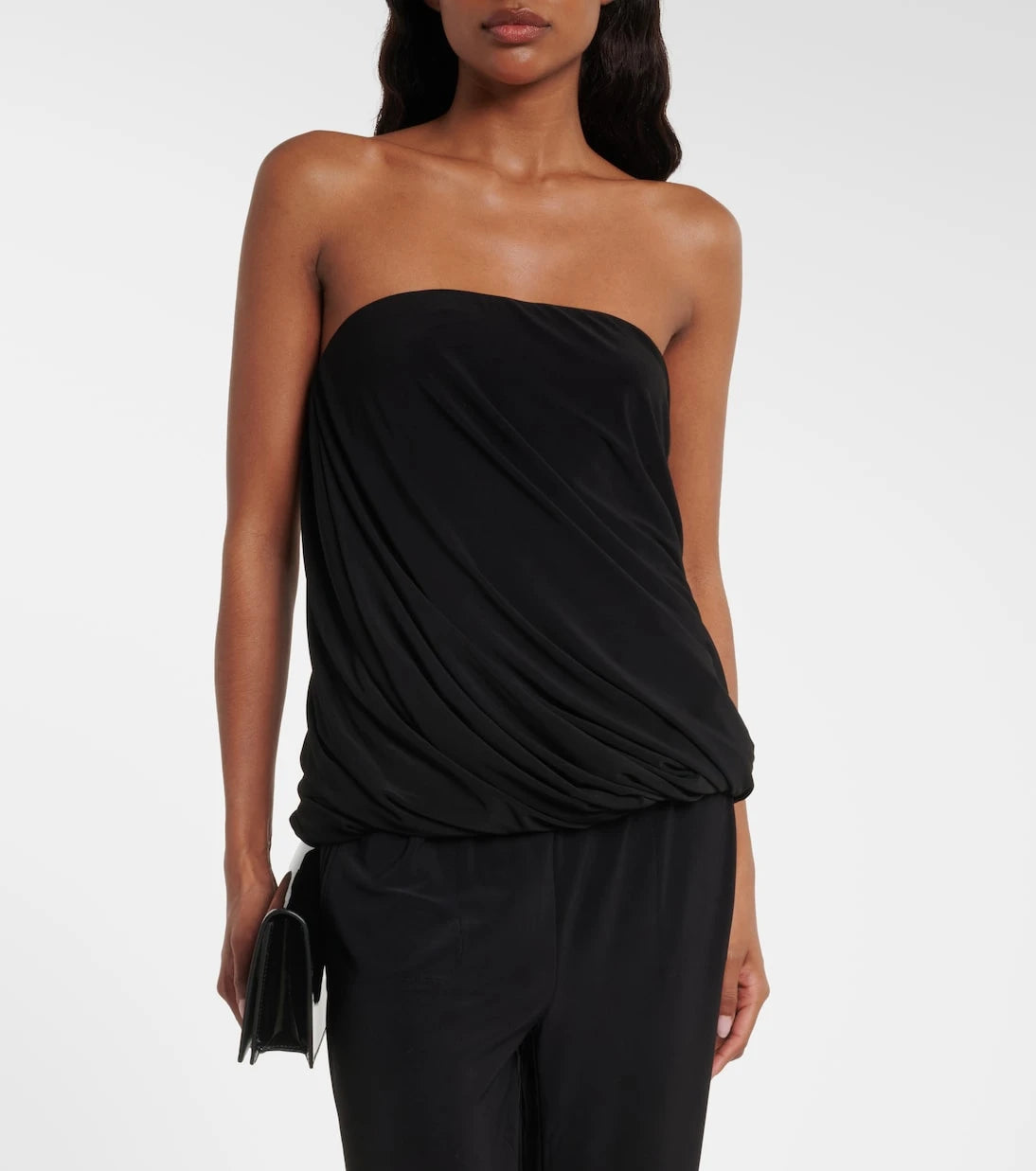Norma Kamali - Twist strapless jersey top