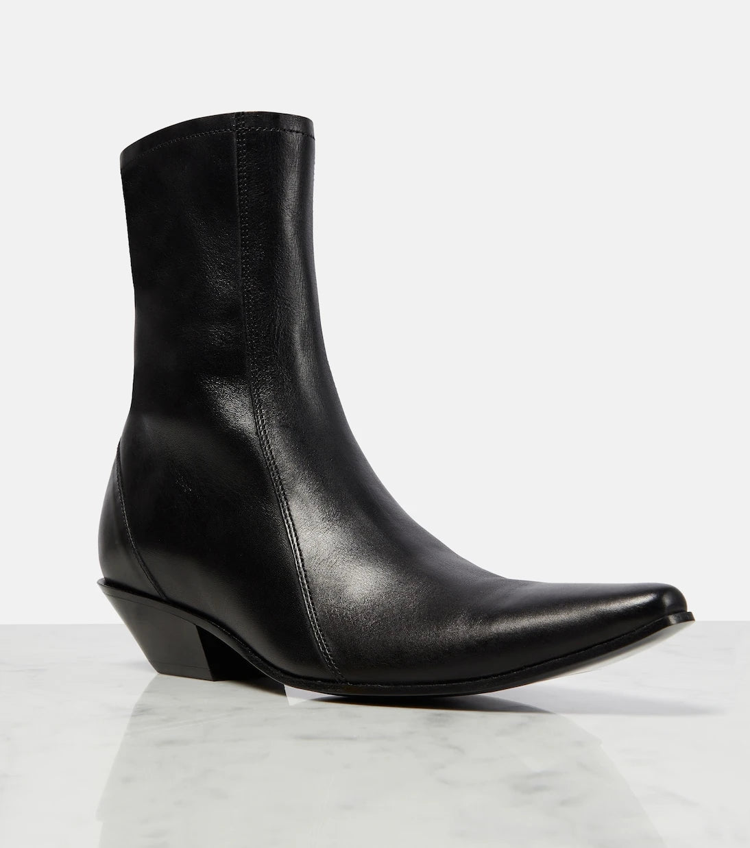 Acne Studios - جزمة رعاة البقر الجلدية