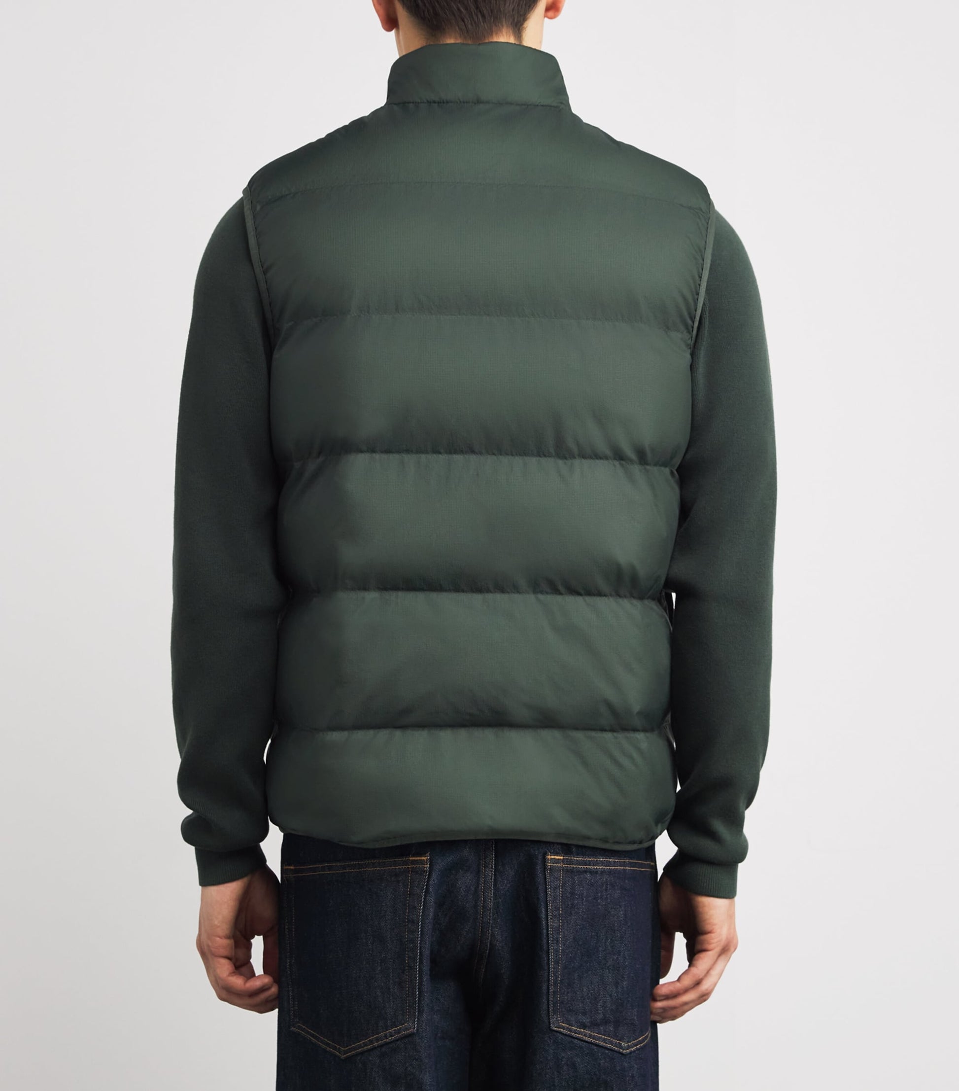 Fred Perry Green Padded Logo GIlet