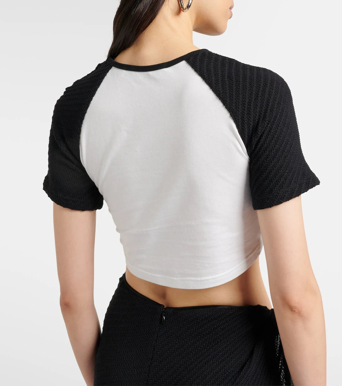 Christopher Esber - Gathered cotton jersey crop top