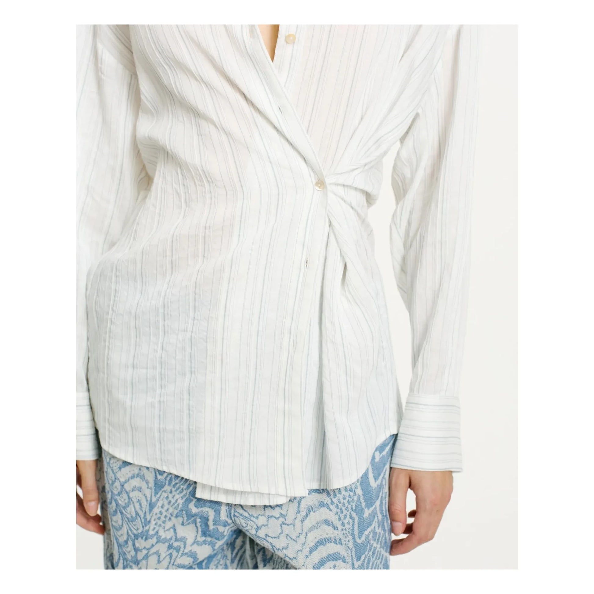 Momoni - Titi Stripes shirt | Cream