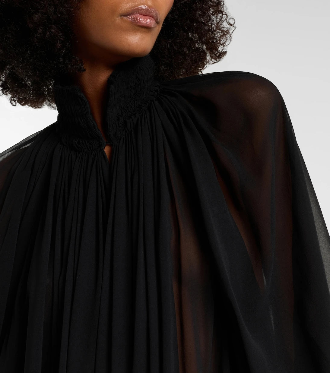 Khaite - Edgar semi-sheer silk tulle midi dress