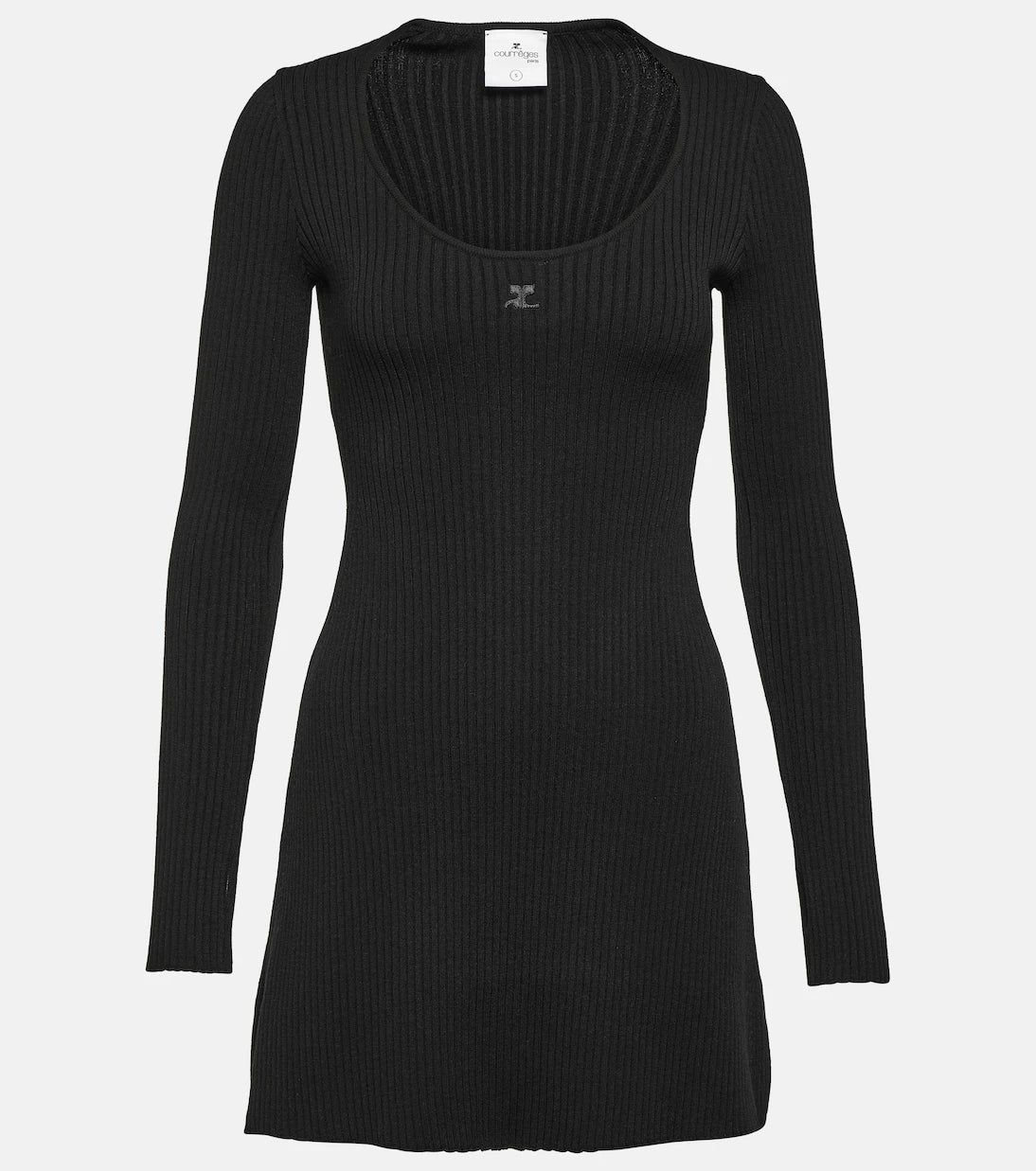 Courrèges - Ribbed-knit jersey minidress