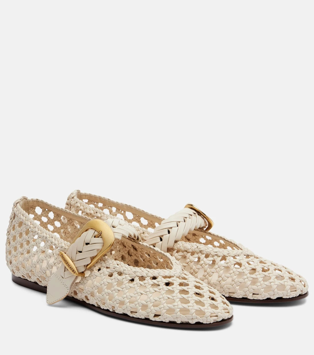 Zimmermann - Alchemy braided leather Mary Jane flats