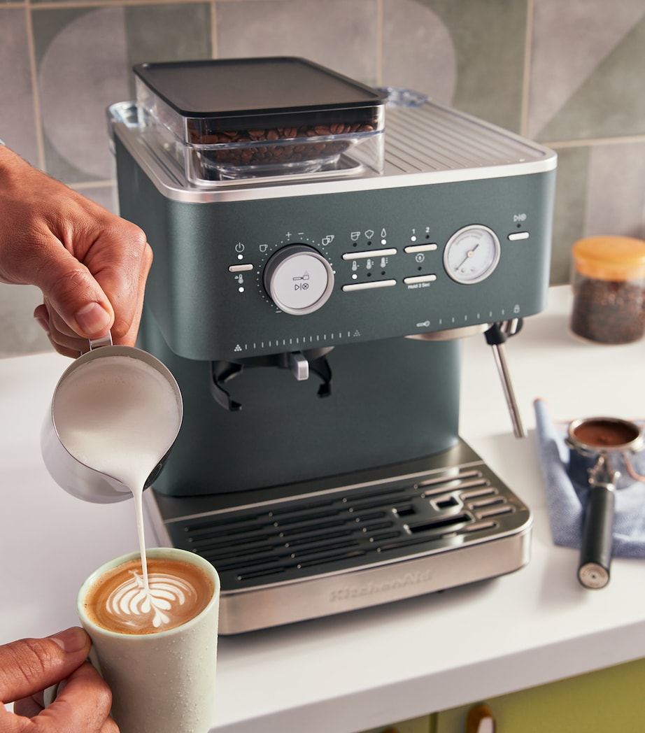 Semi Automatic Espresso Machine with Burr Grinder