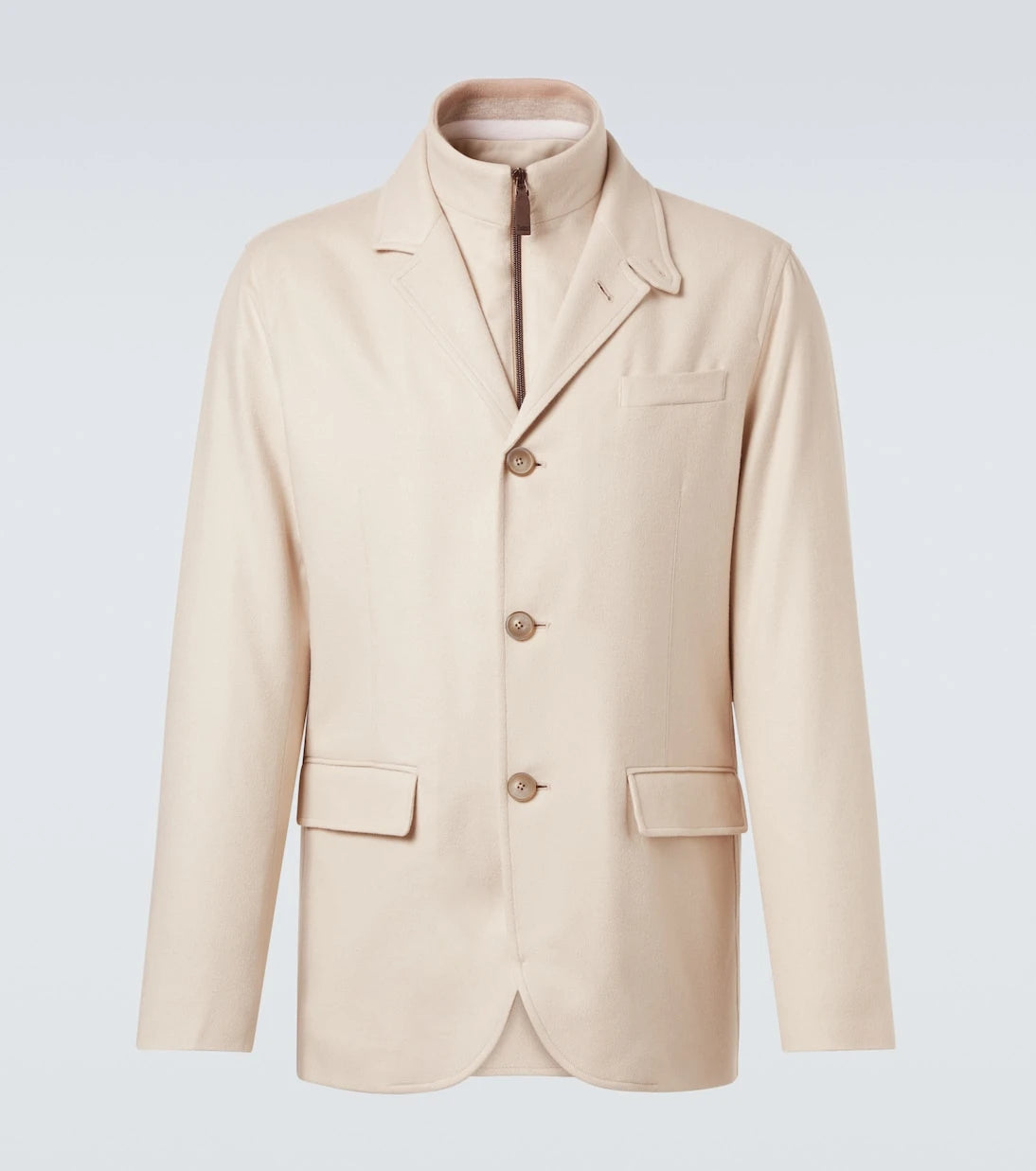Herno - Layered silk and cashmere blazer