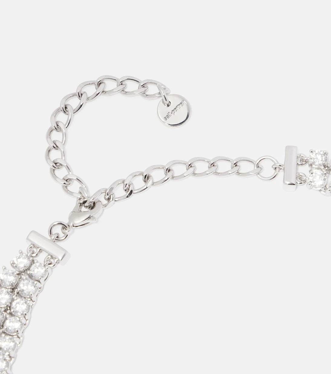 Self-Portrait - Bow crystal-embellished choker