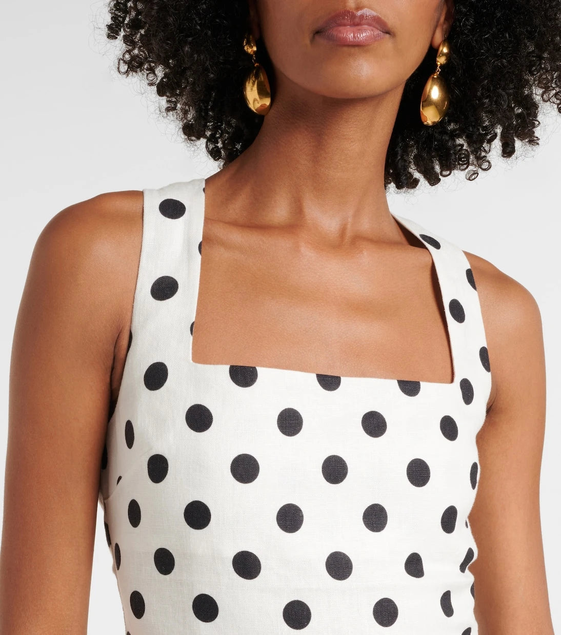 Posse - Alice polka-dot linen minidress