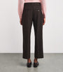 ME+EM Brown Pinstripe Cropped Slim Trousers