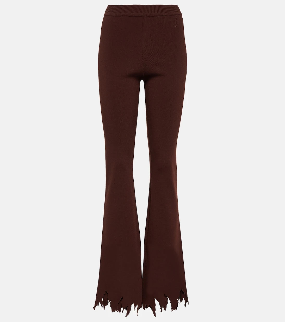 JW Anderson - Ribbed-knit distressed slim pants