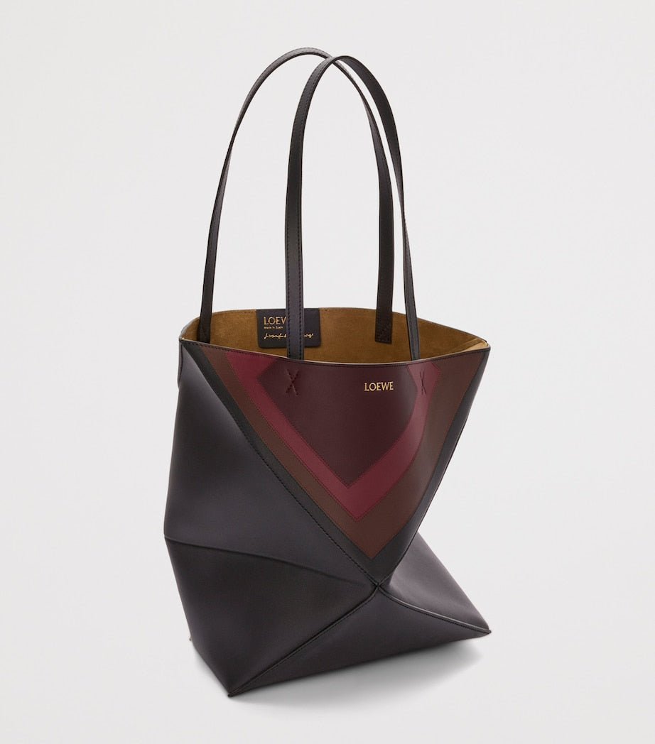 LOEWE x Albers Medium Leather Puzzle Fold Tote Bag