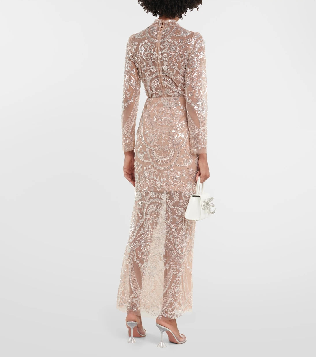 Self-Portrait - Embellished flared maxi skirt