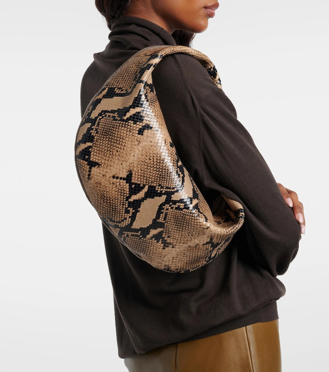 Khaite - Olivia Medium snake-effect leather tote bag