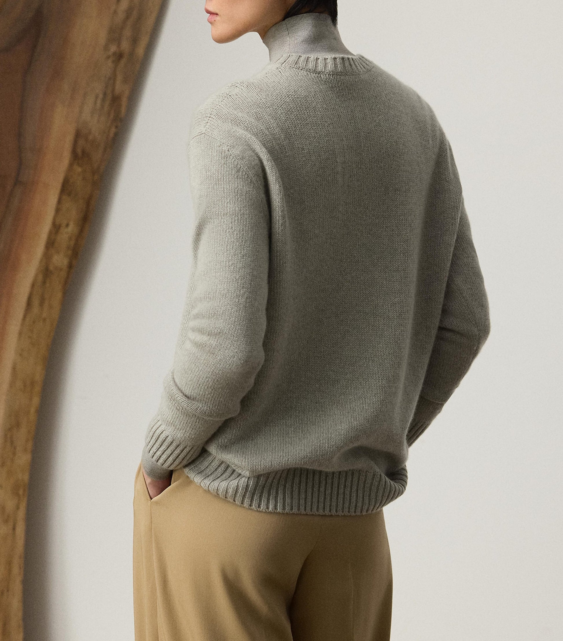 Grey Cashmere Polo Bear Jumper