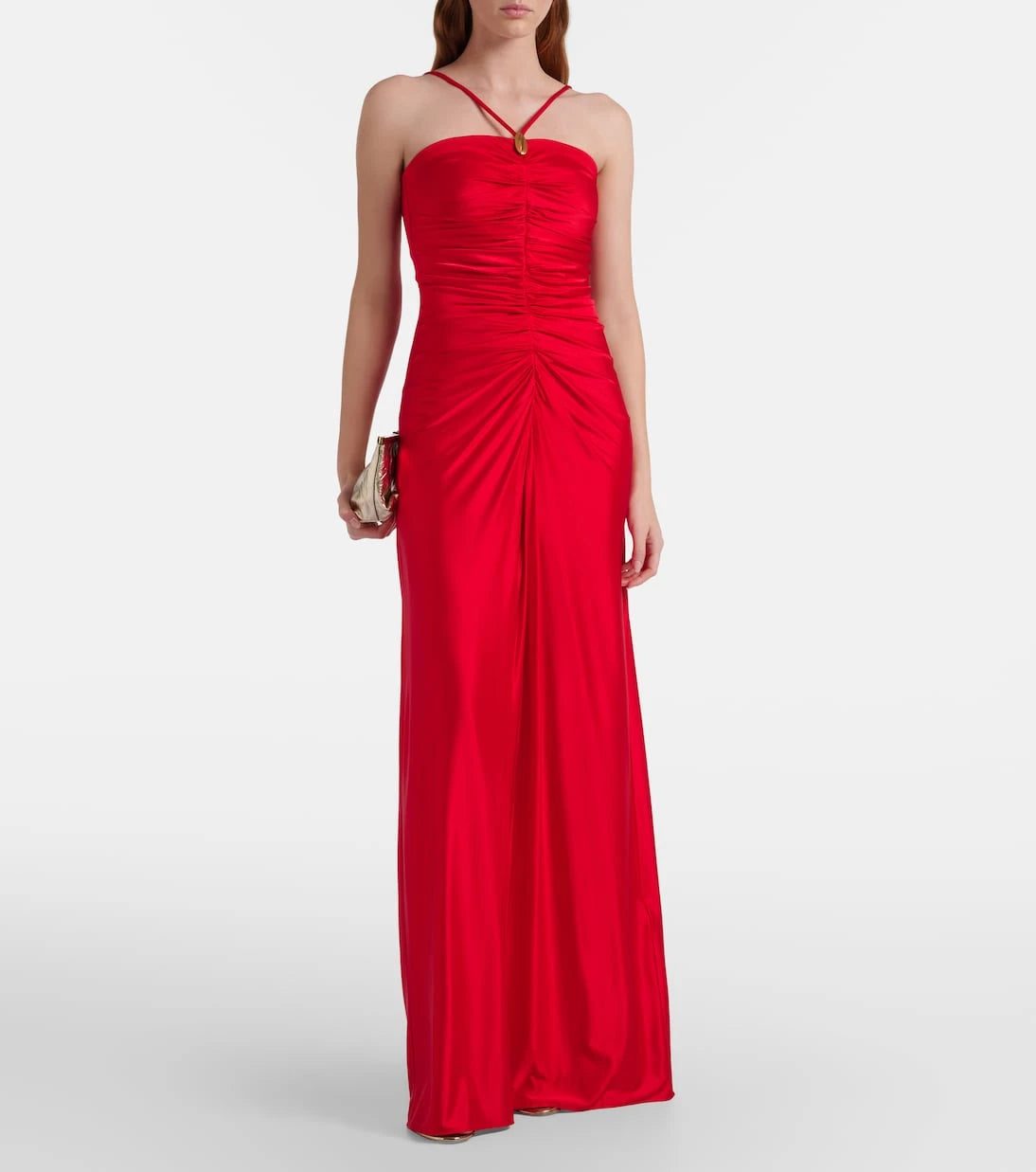 Max Mara - Oggetti ruched halterneck bustier gown
