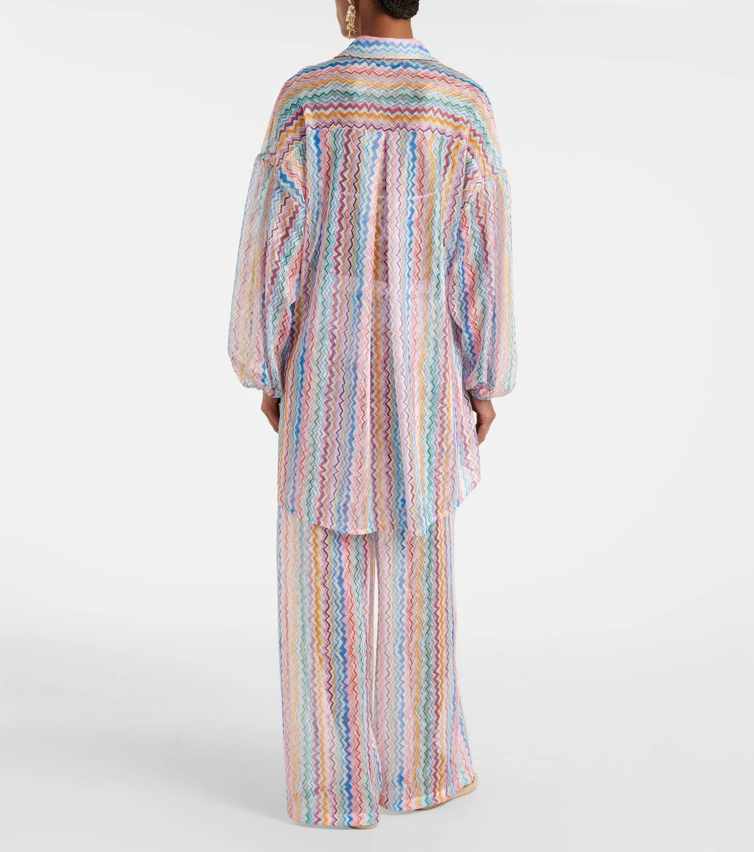 Missoni - Zikzak transparan salaş gömlek