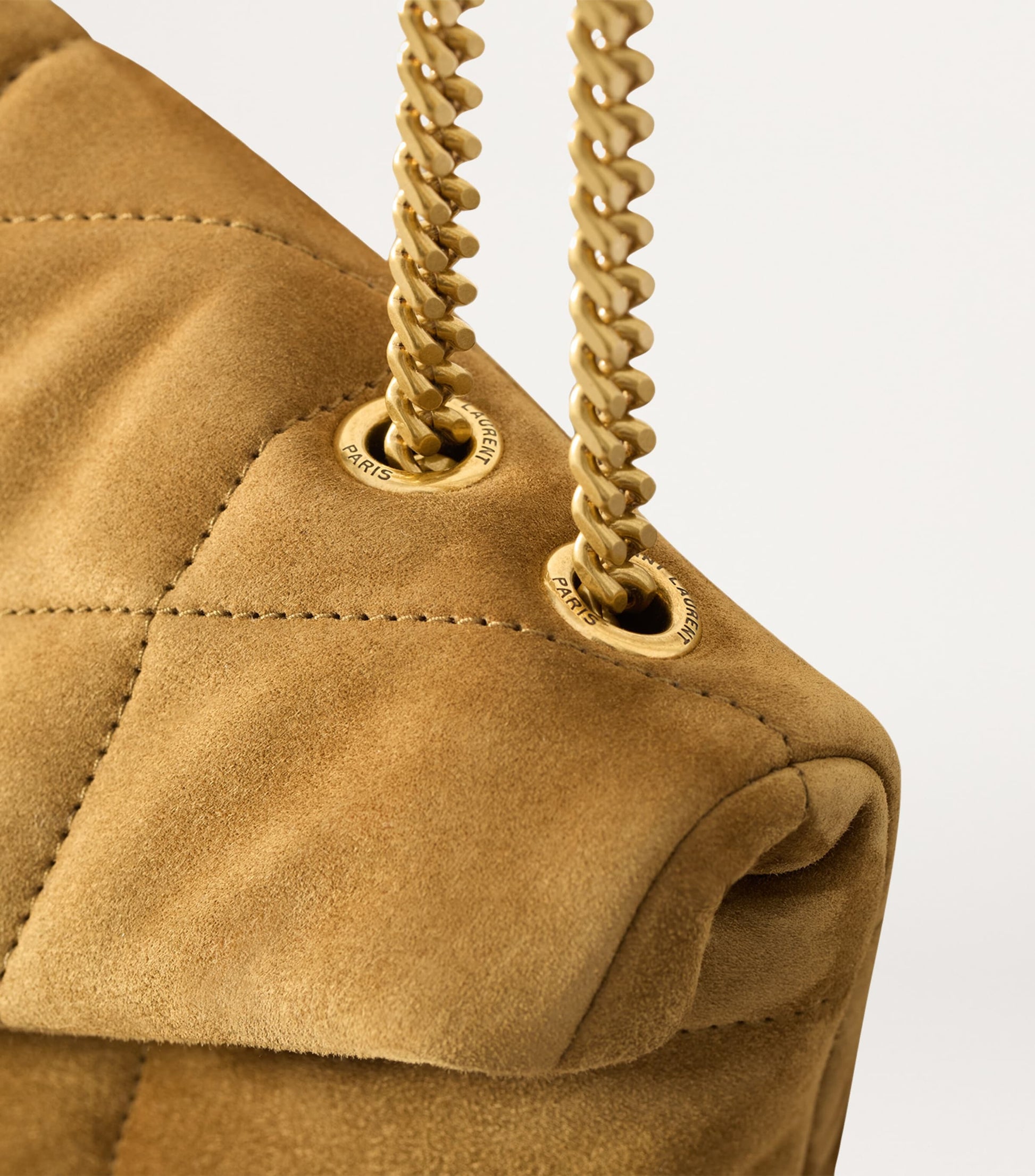 Saint Laurent Green Toy Suede Puffer Shoulder Bag